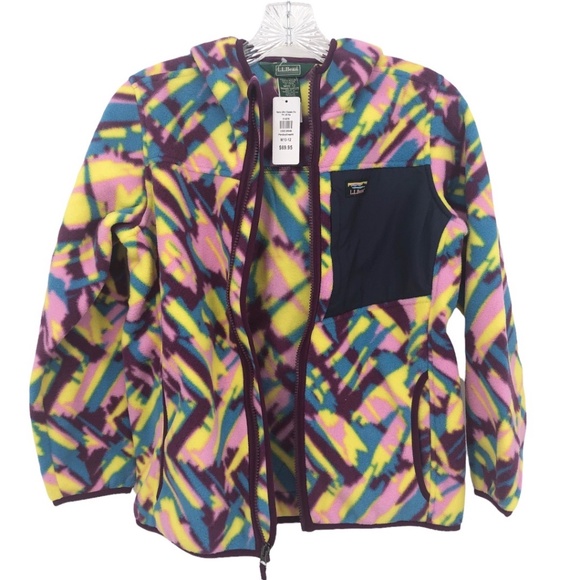 L.L. Bean Kids Retro Mountain Classic Fleece Hooded Jacket NWT - Picture 3 of 17